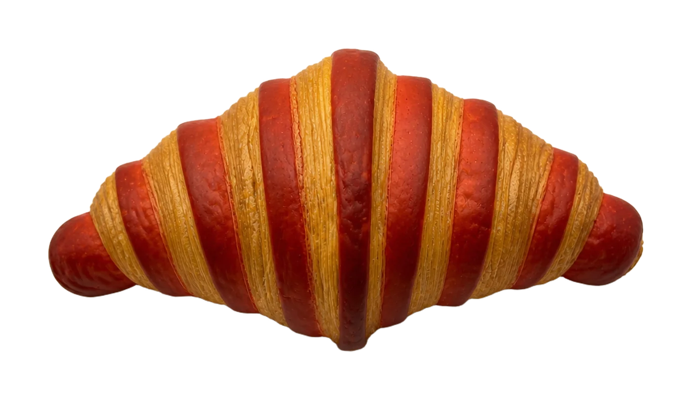 Croissant bicolor rojo para regenerar