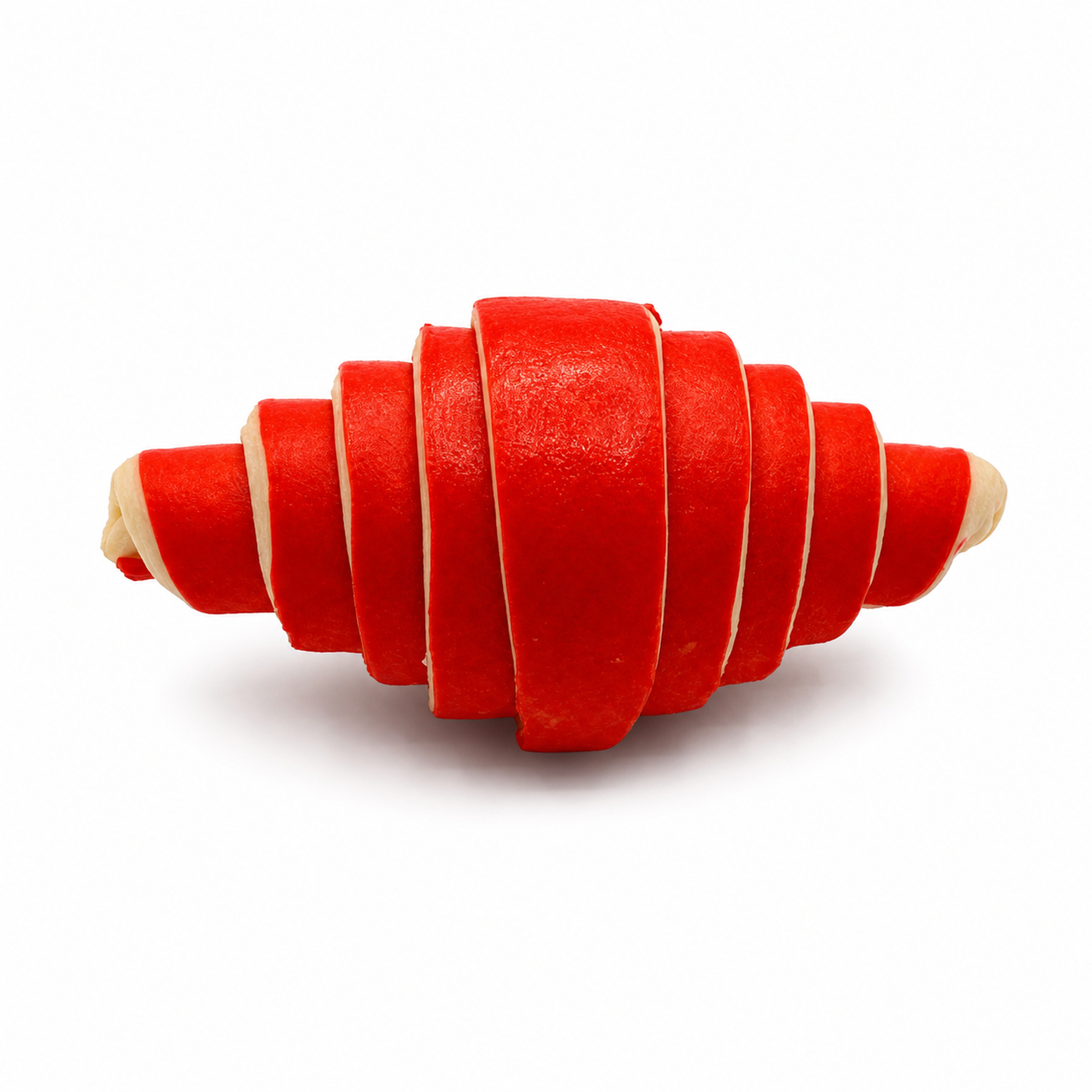 Croissant bicolor rojo para fermentar