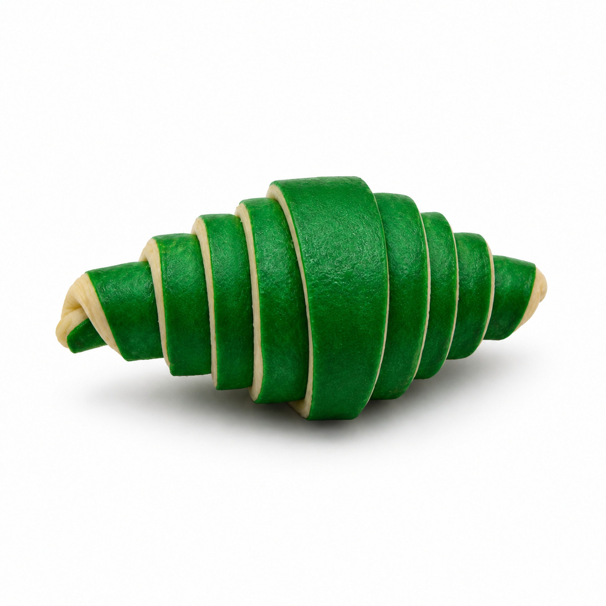 Croissant bicolor verde para fermentar