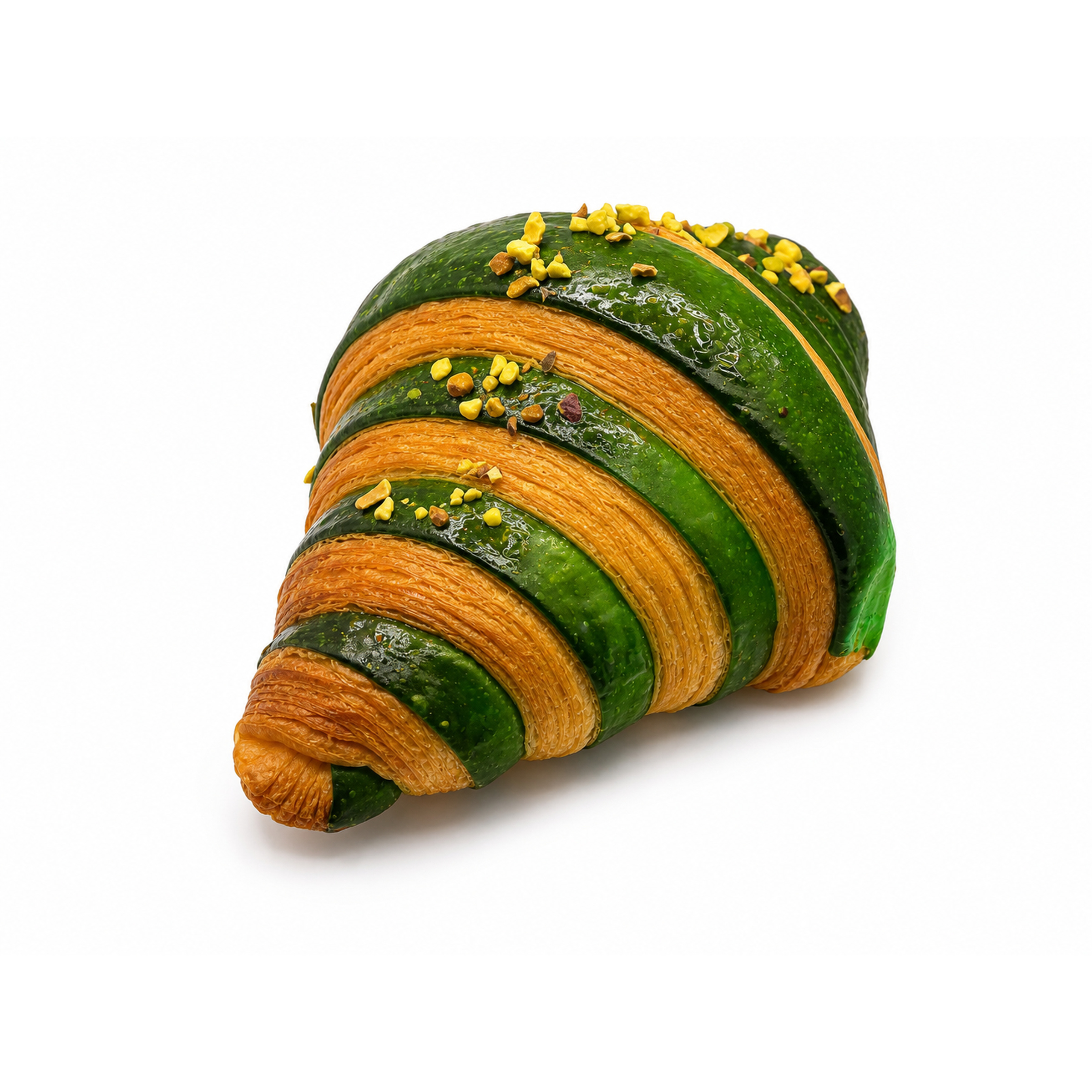 Croissant bicolor verde relleno terminado (pistacho) &middot; imagen 3