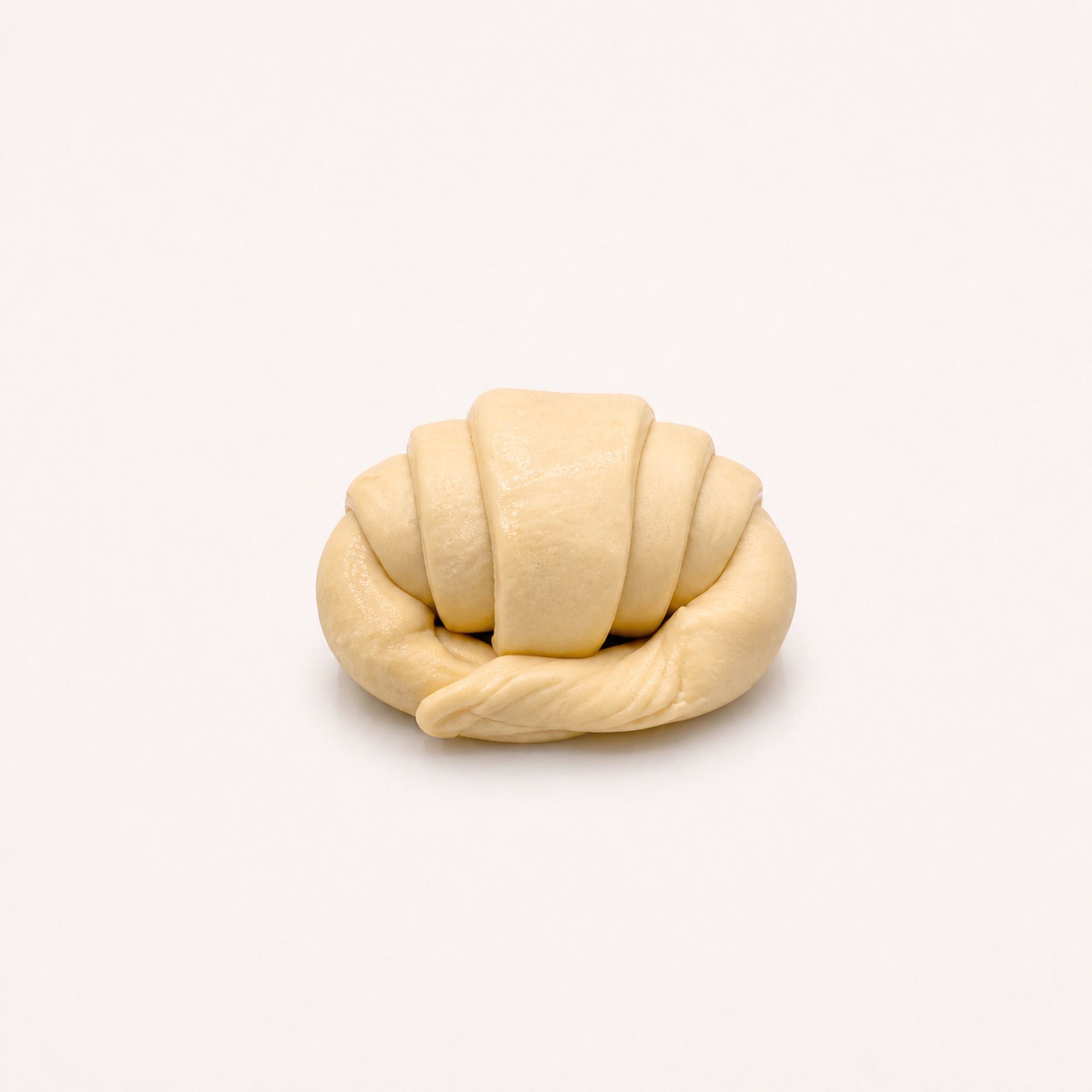 Croissant curvo mantequilla para fermentar