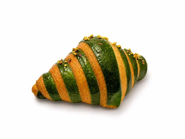 Croissant bicolor de pistacho