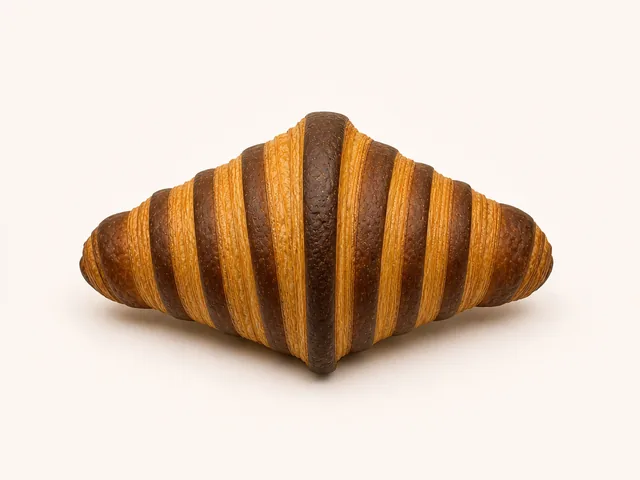 Croissant bicolor de cacao