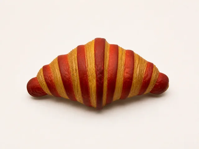 Croissant bicolor rojo