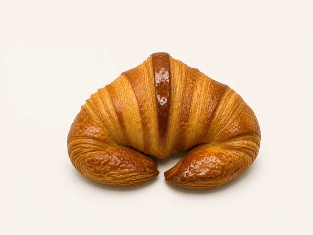 Croissant curvo de mantequilla